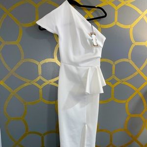 White 1 shoulder dress (never worn)